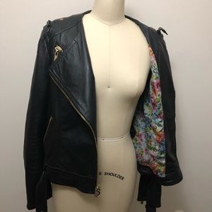 Black leather jacket